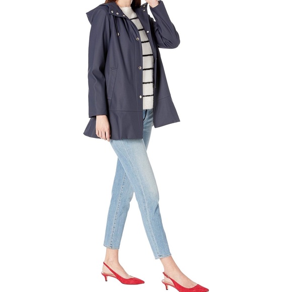 Kate Spade Navy Peplum Raincoat Size XS - Picture 5 of 6